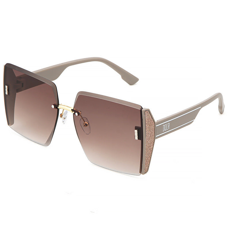 Fashion Square Rimless Cut-edge Sunglasses