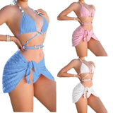 Three-piece Set Strap Split Bikini Swimsuit