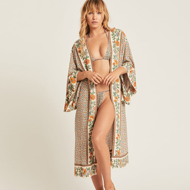 Cotton Beach Cover Up Printed Summer Dress